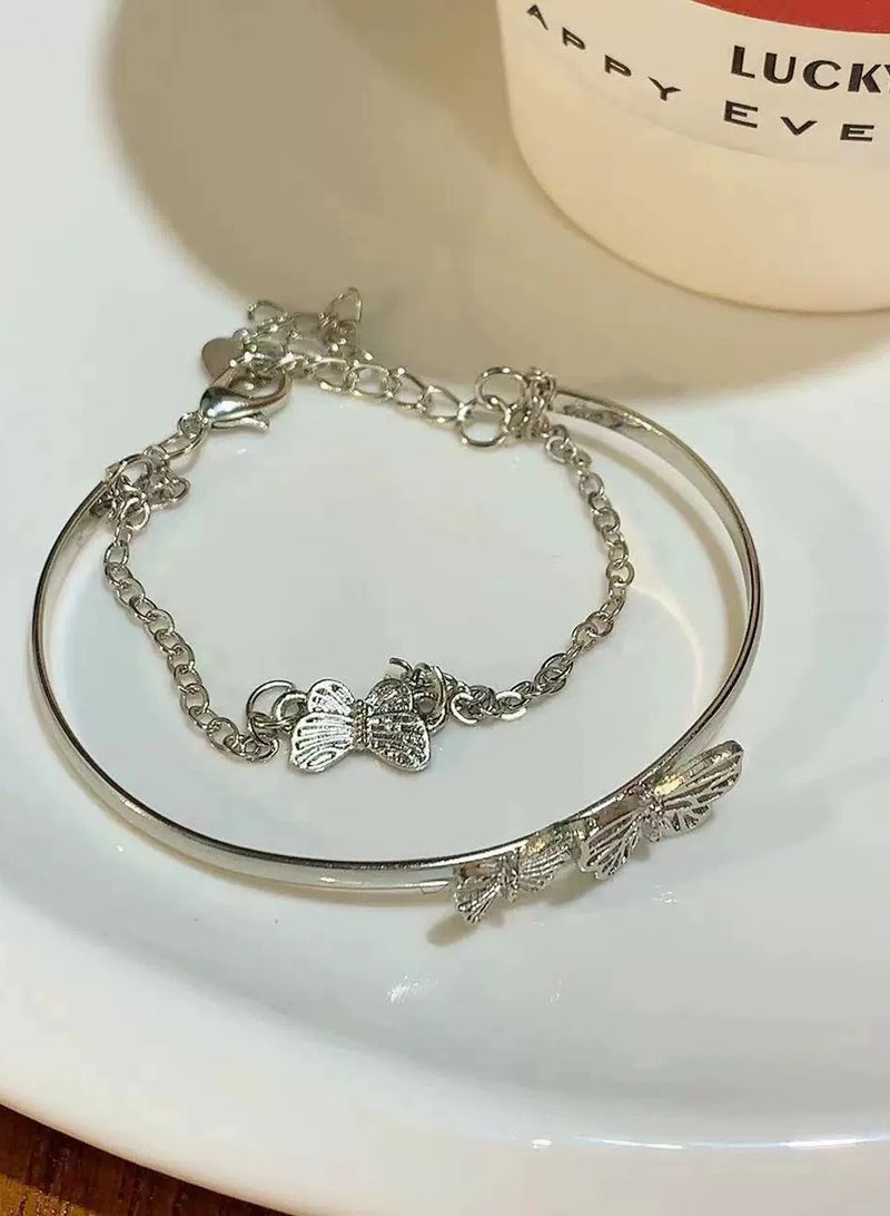 Goolsky Butterfly Cuff Bracelet – Elegant and Feminine Hand Accessory, Adjustable Size, Daily/Casual Wear - Image 5