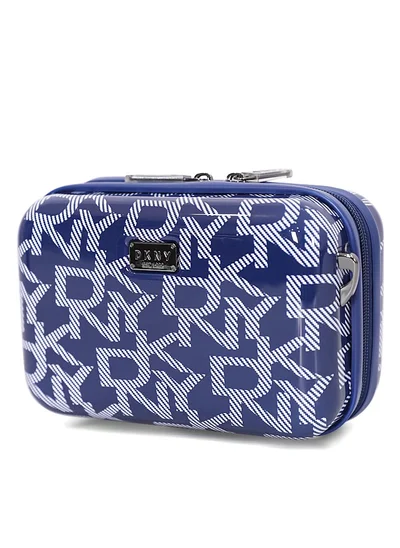 DKNY DKNY Deco Signature Beauty Case Makeup Travel Lighted Case, Cosmetic Bag Organizer Professional Adjustable Divider Storage, Waterproof Portable Make up Train Box Accessories