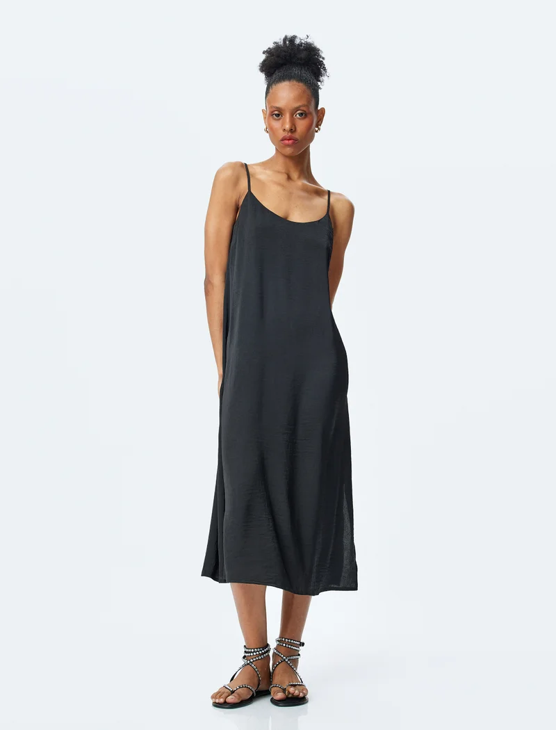 كوتون Thin Strappy Maxi Dress