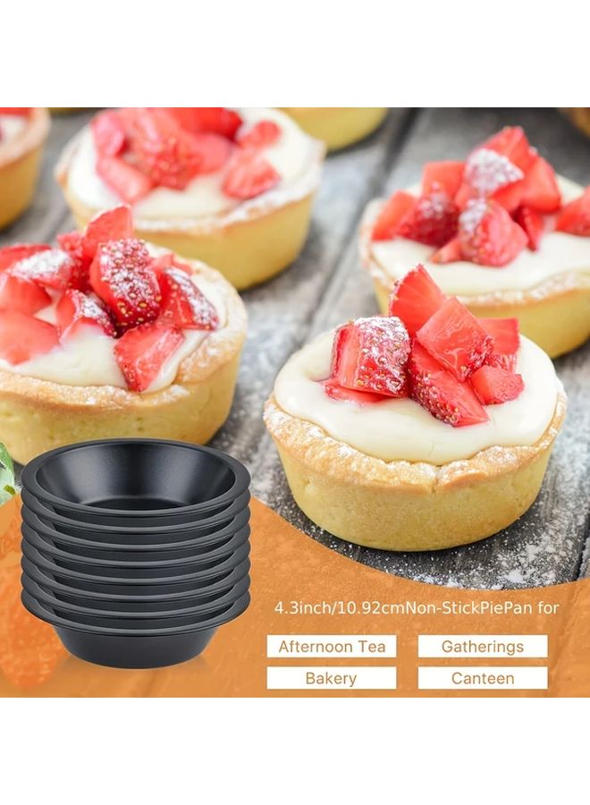 8pcs 5 Inch Mini Pie Trays Reusable Nonstick for Baking Fruit and Beef Pies Oven Safe - Image 4