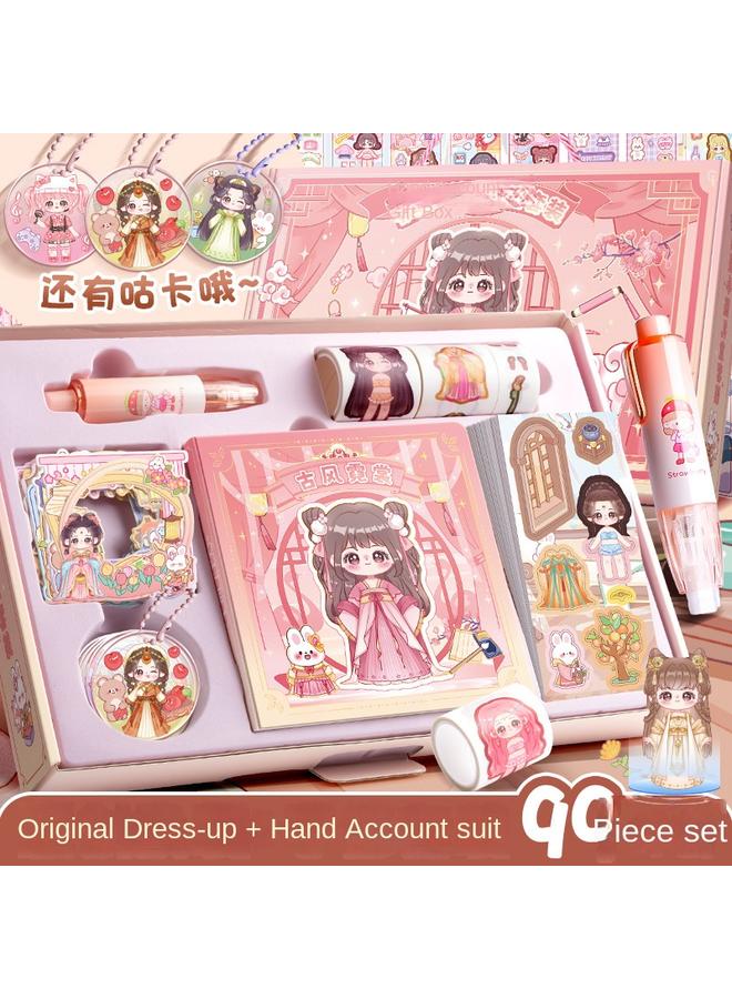 Bluejw Kaba Bear Hand Account Suit Gift Box For Primary School Students Gift Hand Account Book High Color Value Girl Hand Account Book Material Gift Bag - Image 3