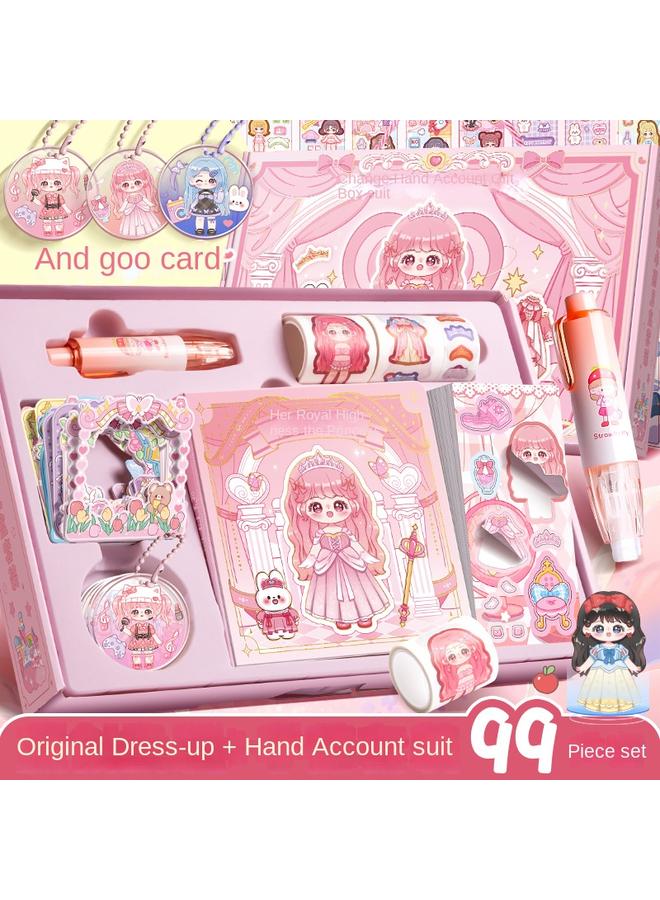 Bluejw Kaba Bear Hand Account Suit Gift Box For Primary School Students Gift Hand Account Book High Color Value Girl Hand Account Book Material Gift Bag - Image 2