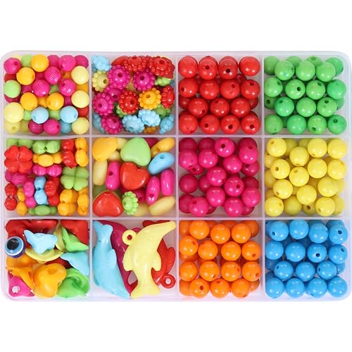 Ambitieux DIY Bracelet Making Kit for Girls – 12 Types Colorful Beads with Charms, Elastic Thread, Earrings, Clasps & Rings – Jewellery Craft Kit for Kids, Birthday Return Gift, Rakhi Special Set for 2 3 4 5 6 7 8 9 10 years (All color) - Image 3