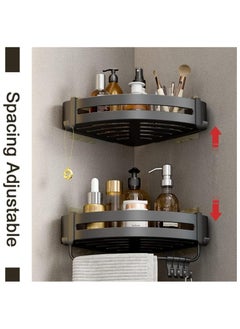Jorunb 3 Pack Shower Shelves Corner Shower Caddy Bathroom Corner Shelf Stainless Steel Tripod No Drilling Wall Mounted Bathroom Storage Organizer Rustproof for Bathroom Toilet Kitchen Bedroom  - Image 4