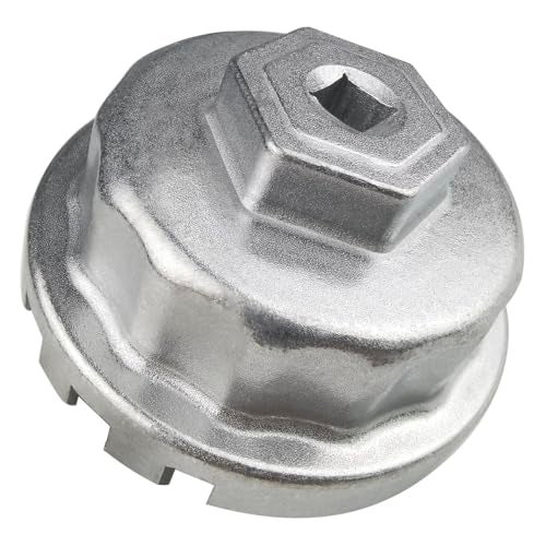 Shonee Oil Filter Wrench for Toyota,Lexus,RAV4,Camry,Cruiser,Avalon,Tacoma,Tundra,Highlander,Sienna-64mm 14 flute Oil Filter Cap Removal Tool - Image 1