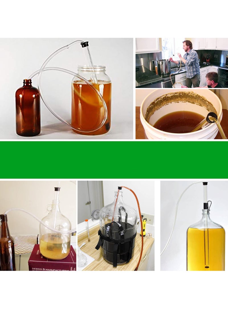 45 cm Auto Siphon Kit with Tubing, 2 Pieces, 17.7 Inch, Built in Pump, Plastic Racking Cane Liquid Processing Filter, Homebrew Fermentation Siphoning Kit with Stabilizer Clip Clamp - Image 5