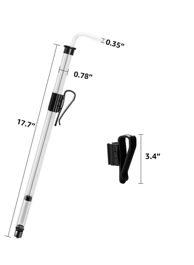 45 cm Auto Siphon Kit with Tubing, 2 Pieces, 17.7 Inch, Built in Pump, Plastic Racking Cane Liquid Processing Filter, Homebrew Fermentation Siphoning Kit with Stabilizer Clip Clamp - Image 2