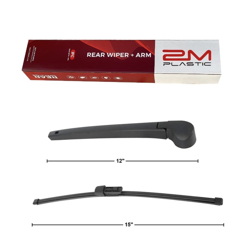 2M PLASTIC Rear Wiper Arm Blade Factory OEM Style Replacement For VW Tiguan 20182024