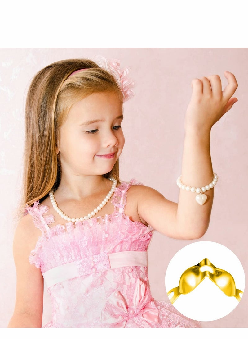 Excefore Bead Tips Knot Covers, 1000 Pcs Clamshell Crimp Beads Set Jewelry Making for Covers Fold-Over DIY Bracelets Necklaces (Gold) - Image 5