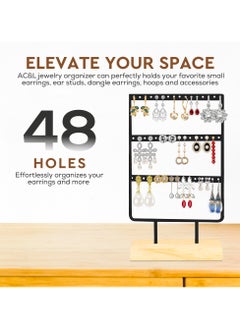 AC&L AC&L Jewelry Organizer Earning Holder with 36 Holes, Jewelry Display Stand For Earrings and Jewelry, Aesthetic Ear Stud Hanger, Gift For Women Girls  - Image 4