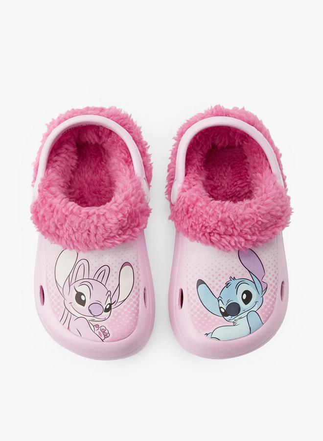 Disney Girls Lilo and Angel Faux Fur Clogs - Image 1