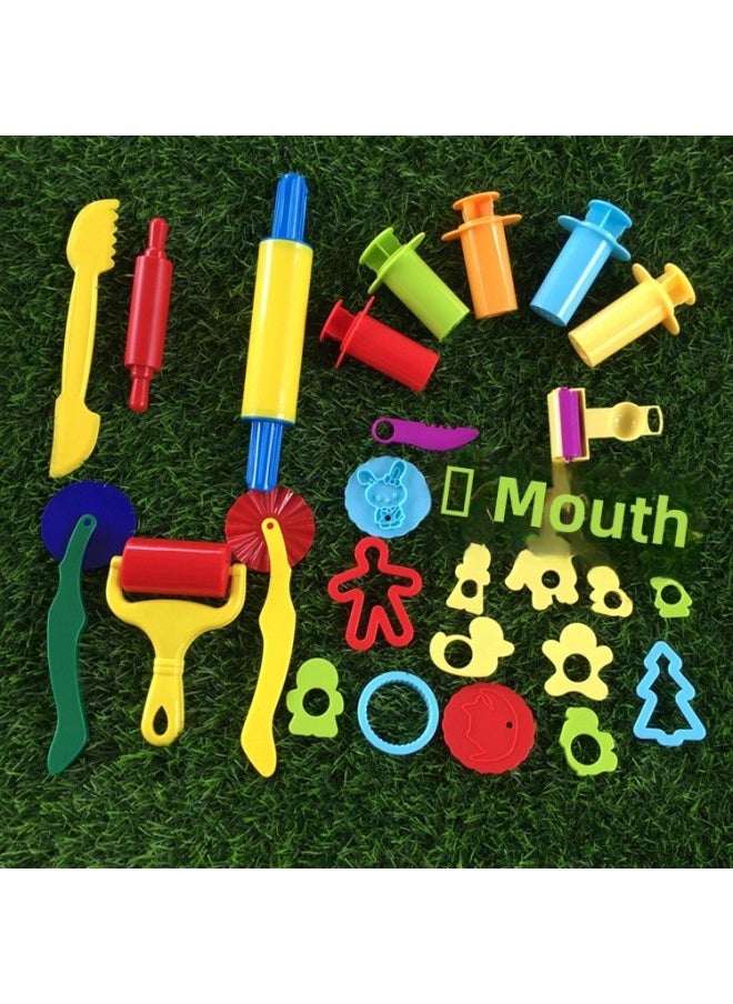 null - Educational Science And Education Colored Clay World Sea, Land And Air Animal Happy Handmade Model Student Making Plasticine Tools 76 Pieces-Specifications:76p Colored Clay Mold Suit - Image 1