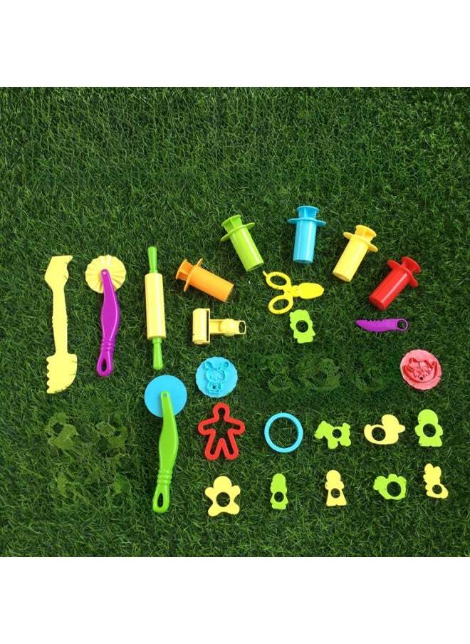 null - Educational Science And Education Colored Clay World Sea, Land And Air Animal Happy Handmade Model Student Making Plasticine Tools 76 Pieces-Specifications:76p Colored Clay Mold Suit - Image 1