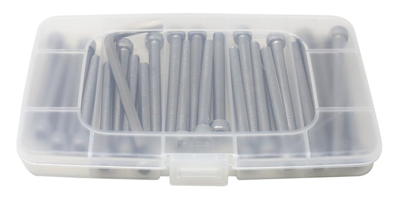 Iexcell 25 Pcs M6 X 60/65/70/75/80 Stainless Steel 304 Hex Socket Head Cap Screws Bolts Assortment Kit - Image 1