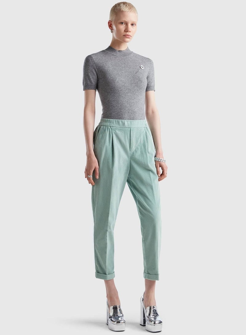 يونايتد كولورز أوف بينتيون تشينو مخمل بخصر مطاطي - Image 3