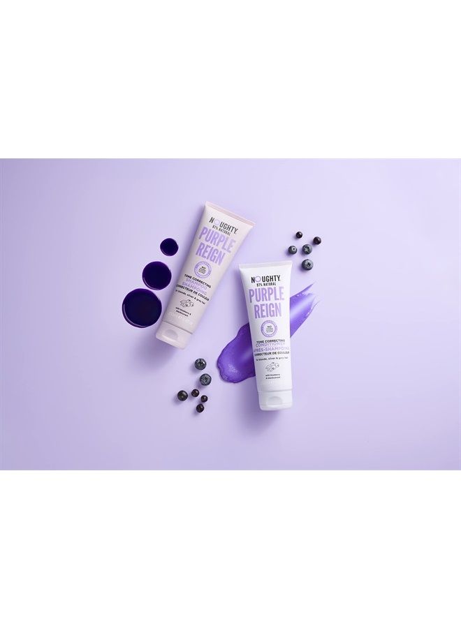 NOUGHTY 97% Natural Purple Reign Tone Correcting Shampoo for Blonde, Grey or Silver Hair to Banish Brassy Tones with Blueberry and Blackcurrant, Sulphate Free Vegan Haircare, 250ml - Image 5