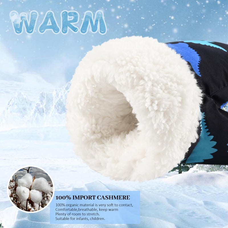 Weradau Fleece Lined Mittens for Baby Boys Girls,Baby Toddler Little Kids Winter Warm Gloves Mittens(4-8years) - Image 4