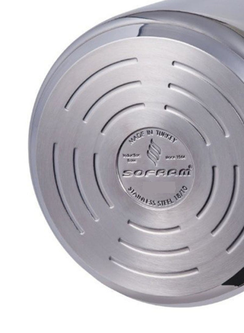سوفرام كسرولة منخفض سوفرام استيل تركي مقاس 16 سم - Image 3
