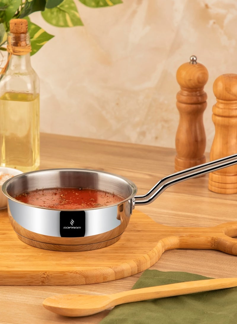 سوفرام كسرولة منخفض سوفرام استيل تركي مقاس 16 سم - Image 5