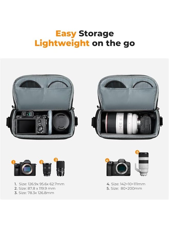 K&F Concept حقيبة كاميرا متعددة الاستخدامات عبر الجسم، ملحقات سفر للجنسين، حقيبة كاميرا، حقيبة تنظيم التعبئة - Image 3