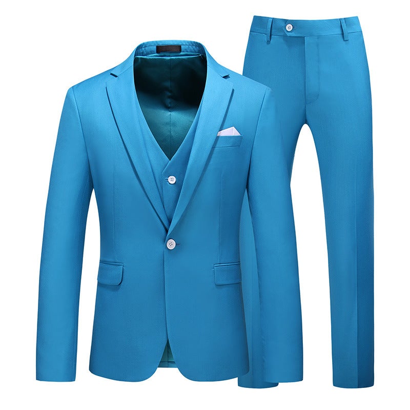 Long-Term Goods Men'S One-Button Suit Three-Piece Jacket Business Attire Wedding Banquet Groom Best Man Suit - Image 4
