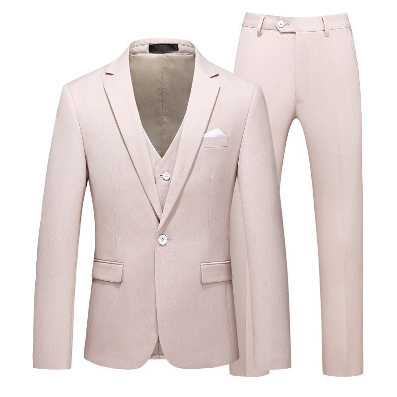 Long-Term Goods Men'S One-Button Suit Three-Piece Jacket Business Attire Wedding Banquet Groom Best Man Suit - Image 2