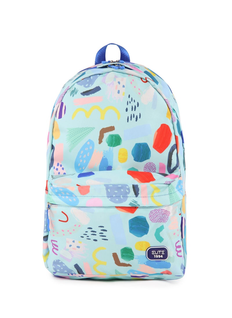 Elite Elite Unisex Printed School Bags 3 Pocket With Laptop Pocket - 17inch - Light Blue / Blue - No:GS 223  - Image 1