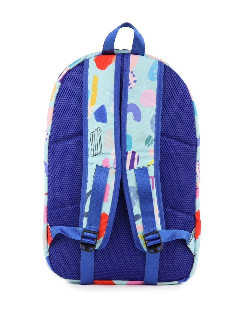 Elite Elite Unisex Printed School Bags 3 Pocket With Laptop Pocket - 17inch - Light Blue / Blue - No:GS 223  - Image 2