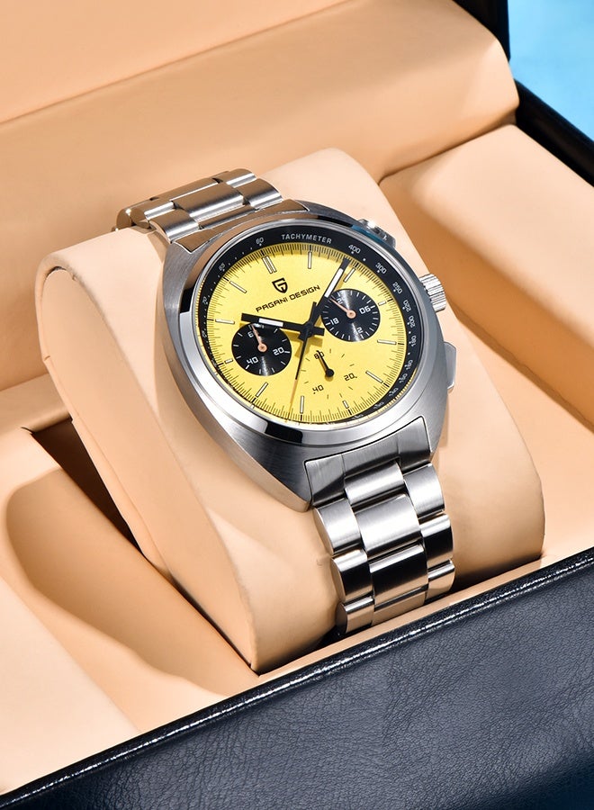 باغاني ديزاين ساعة كرونوغراف رجالية ، مرآة ياقوتي ، مقاومة للماء ، كوارتز ، حركة في كيه 63 ، 10 بار - Image 2