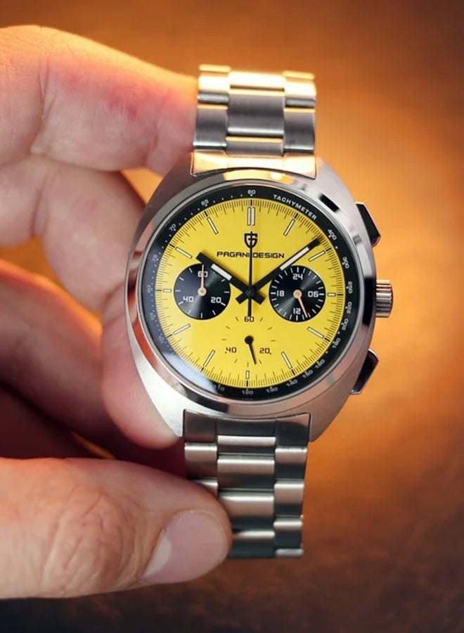 باغاني ديزاين ساعة كرونوغراف رجالية ، مرآة ياقوتي ، مقاومة للماء ، كوارتز ، حركة في كيه 63 ، 10 بار - Image 4