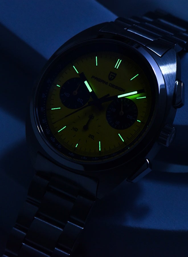 باغاني ديزاين ساعة كرونوغراف رجالية ، مرآة ياقوتي ، مقاومة للماء ، كوارتز ، حركة في كيه 63 ، 10 بار - Image 5