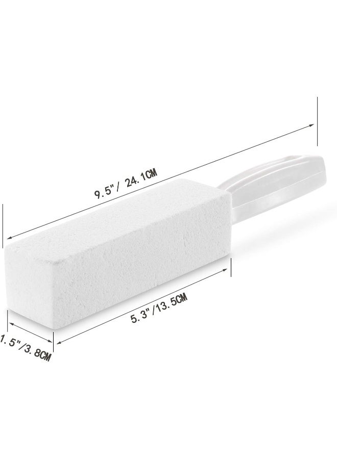 FALAMON فلامون 2 عبوة حجر الخفاف لتنظيف وعاء المرحاض مع مقبض، يزيل حلقات الماء العسر، تراكم الكالسيوم، الحديد والصدأ مناسب لتنظيف الحمام، حوض المطبخ، الشواية - Image 2