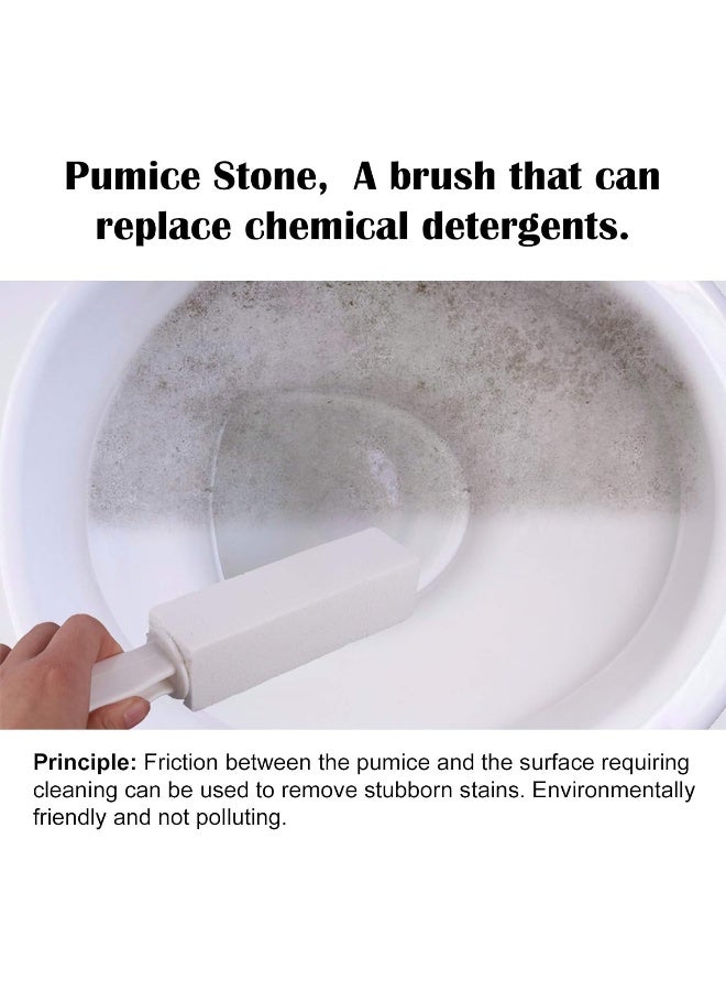 FALAMON فلامون 2 عبوة حجر الخفاف لتنظيف وعاء المرحاض مع مقبض، يزيل حلقات الماء العسر، تراكم الكالسيوم، الحديد والصدأ مناسب لتنظيف الحمام، حوض المطبخ، الشواية - Image 4