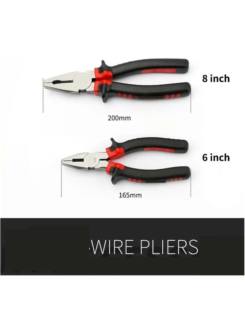 GGOOT multifunctional pliers 1pcs Industrial Grade Crv Wire Cutters Wire Plier 1Pcs Hardware Tools Hand Pliers Tiger Pliers 6/8 Inch (8 Inch) - Image 2