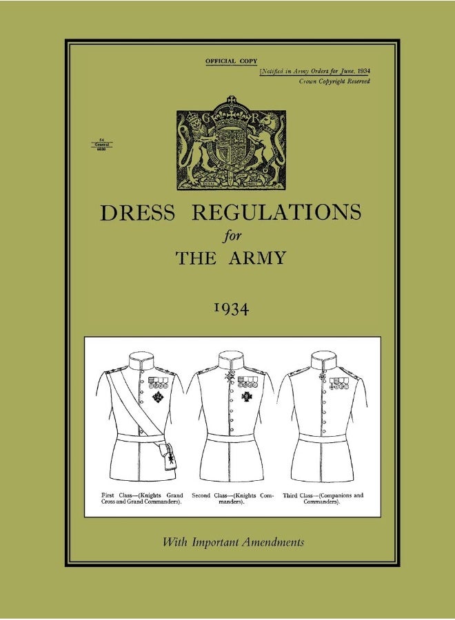 DRESS REGULATIONS FOR THE ARMY 1934With Important 1938 Amendments  - Image 1
