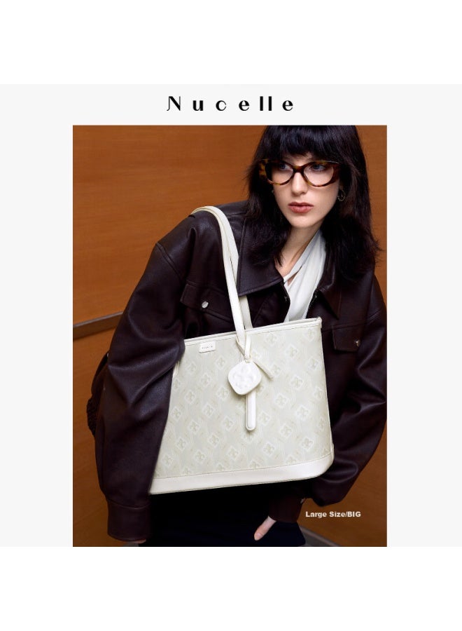 نوسيل Nucelle حقيبة يد للسيدات للتنقل في العمل، حقيبة كمبيوتر محمول كبيرة السعة، حقيبة كتف أنيقة عالية الجودة - Image 1