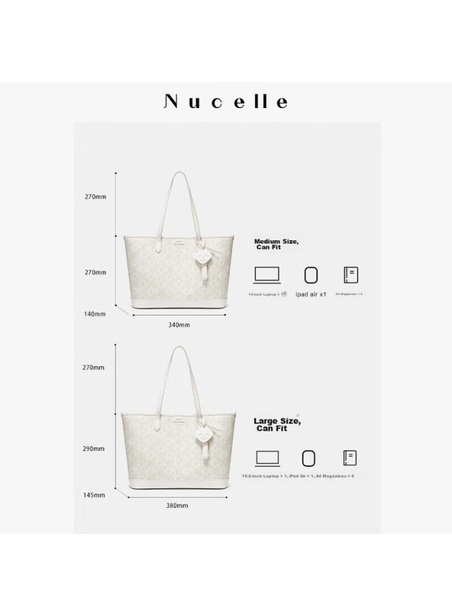 نوسيل Nucelle حقيبة يد للسيدات للتنقل في العمل، حقيبة كمبيوتر محمول كبيرة السعة، حقيبة كتف أنيقة عالية الجودة - Image 2