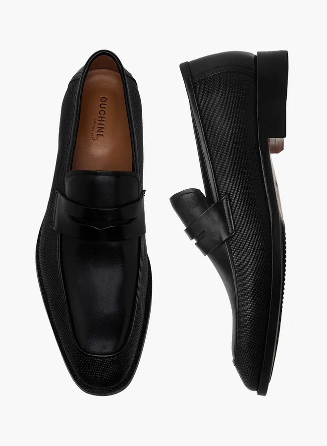DUCHINI Men Slip-On Leather Loafers