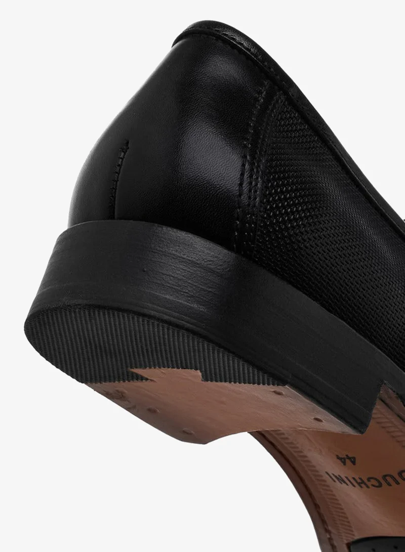 DUCHINI Black Men Slip-On Leather Loafers for Men | Best Price UAE