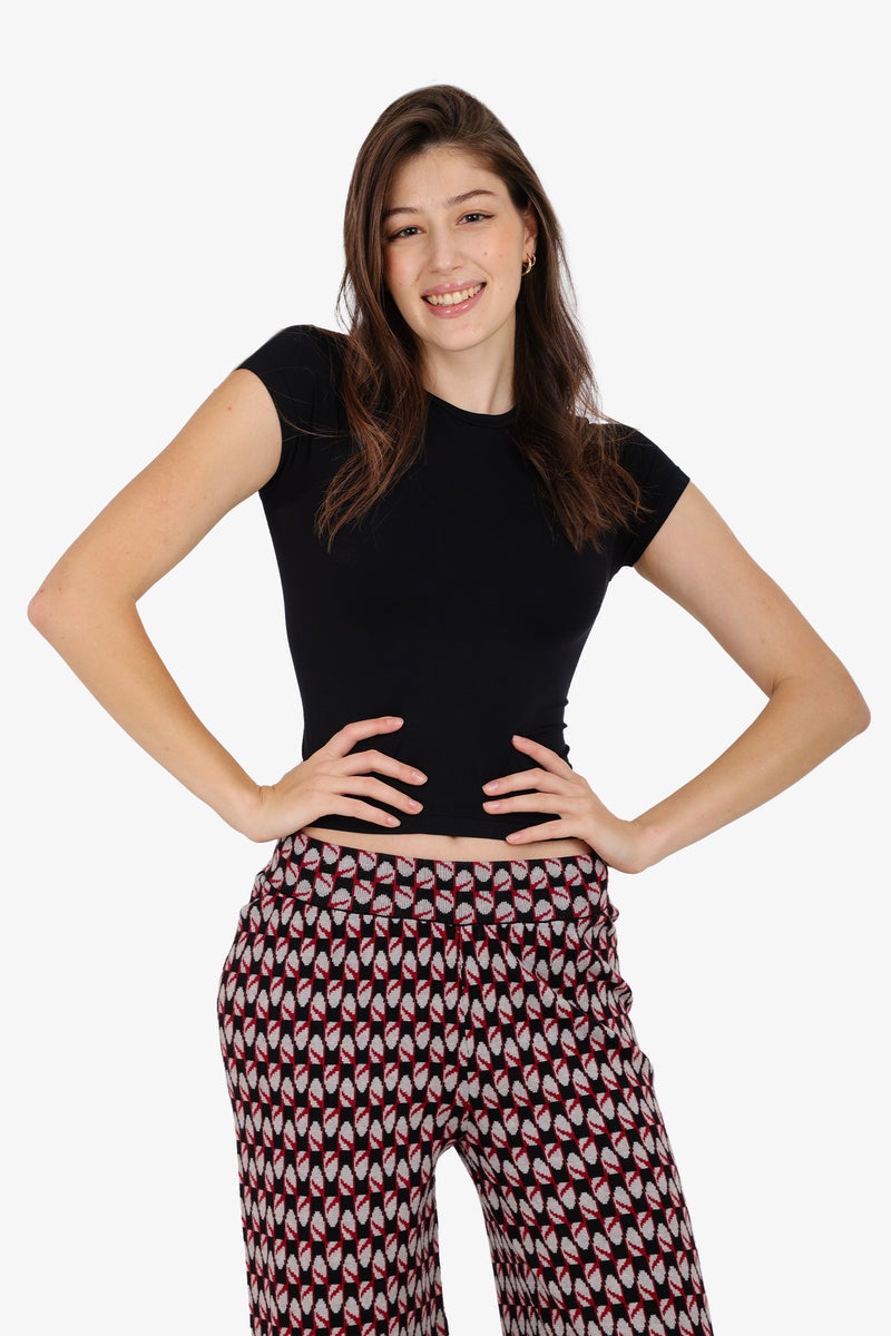 Carina Round Neck Basic Top - Image 1