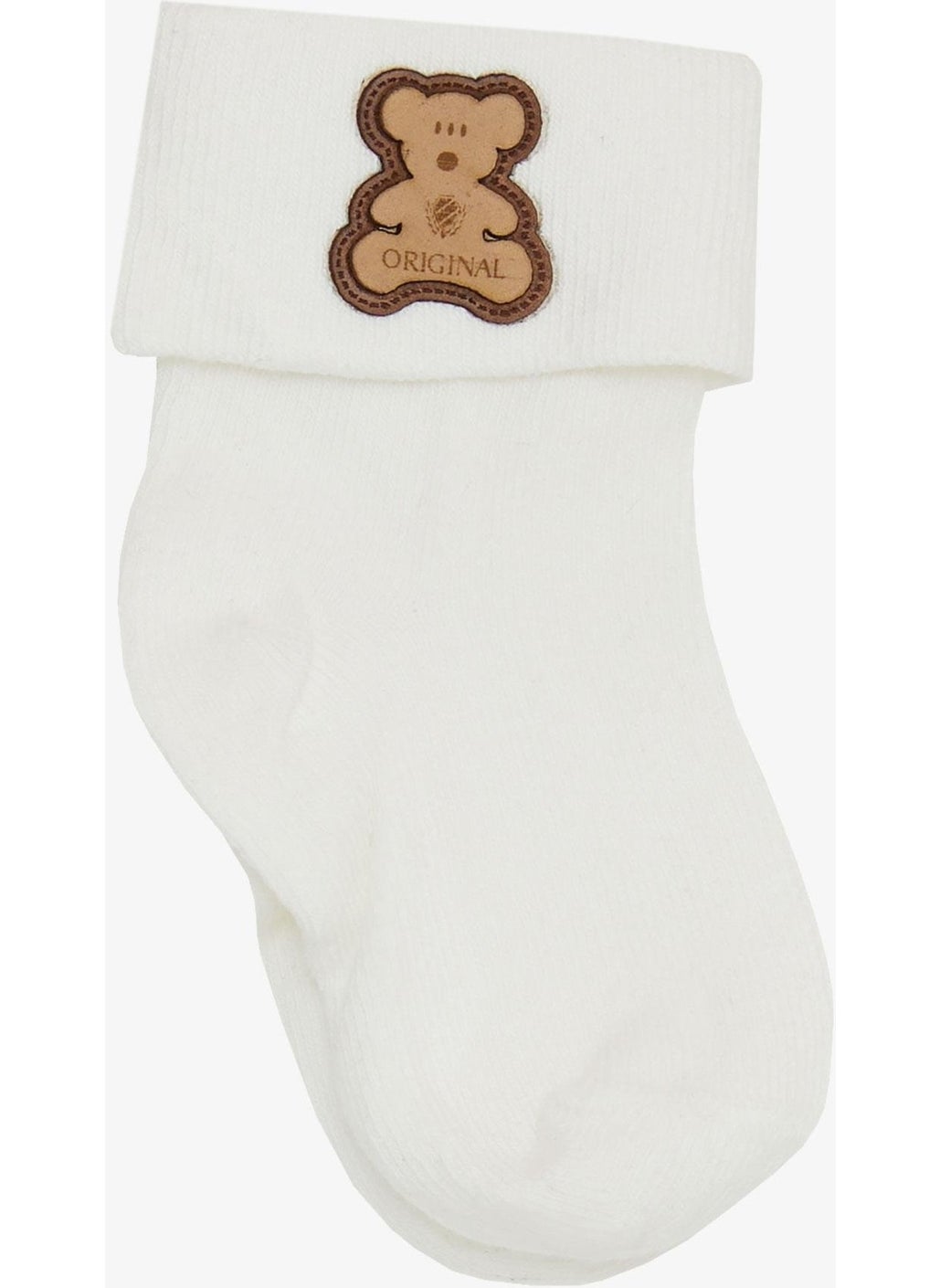 Katamino - Baby Boy Sock Socks Teddy Bear Amalı 0-18 Months, Ecru - Image 1