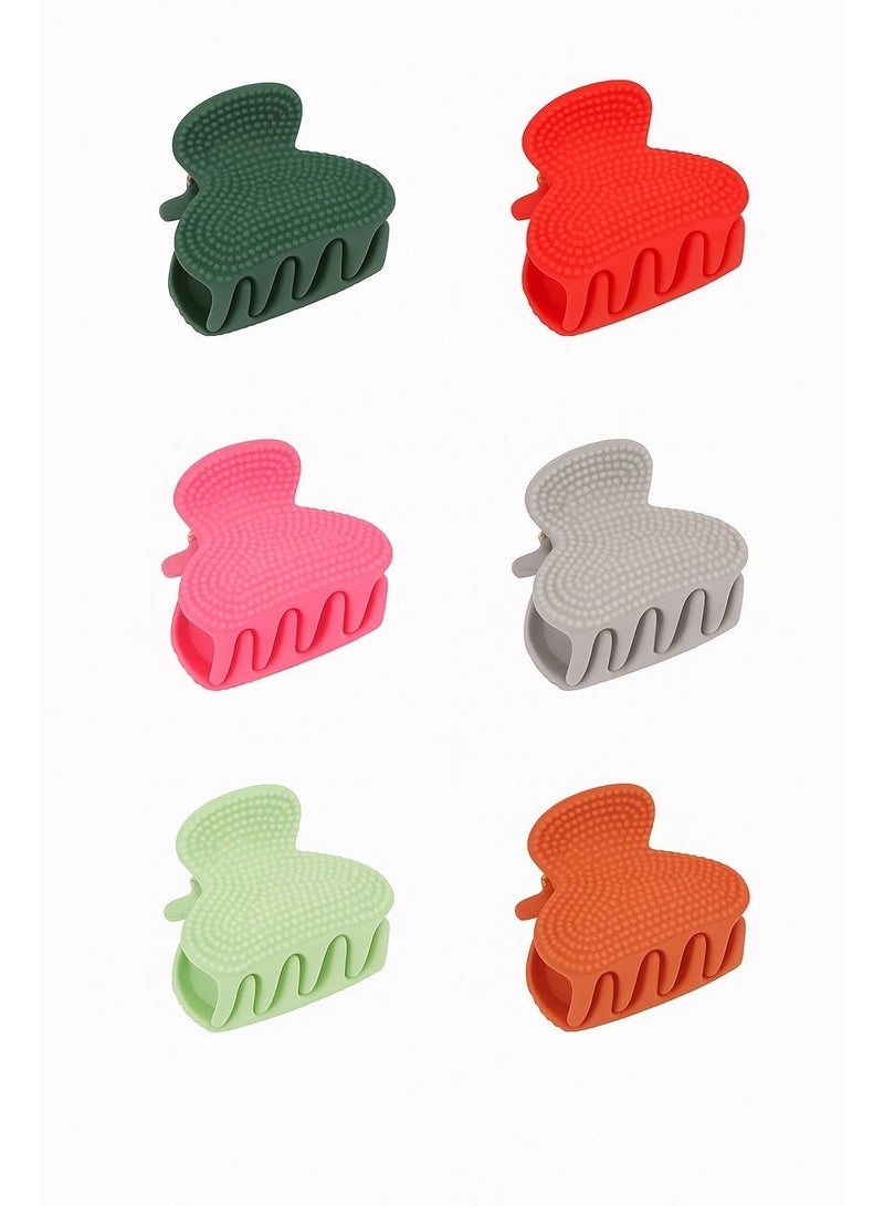 Set of 6 Hair Clips & Claw Clips – 12 Trendy Colors to Match Every Look - Image 1