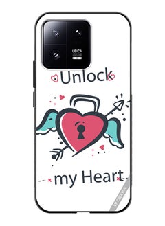 Protective Case Cover For Xiaomi 13 Pro Unlock My Heart Design Multicolour