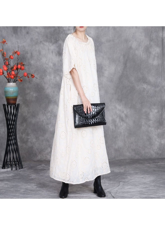 Loquat Elegant Embroidered Hollow-Out Dress - Image 4
