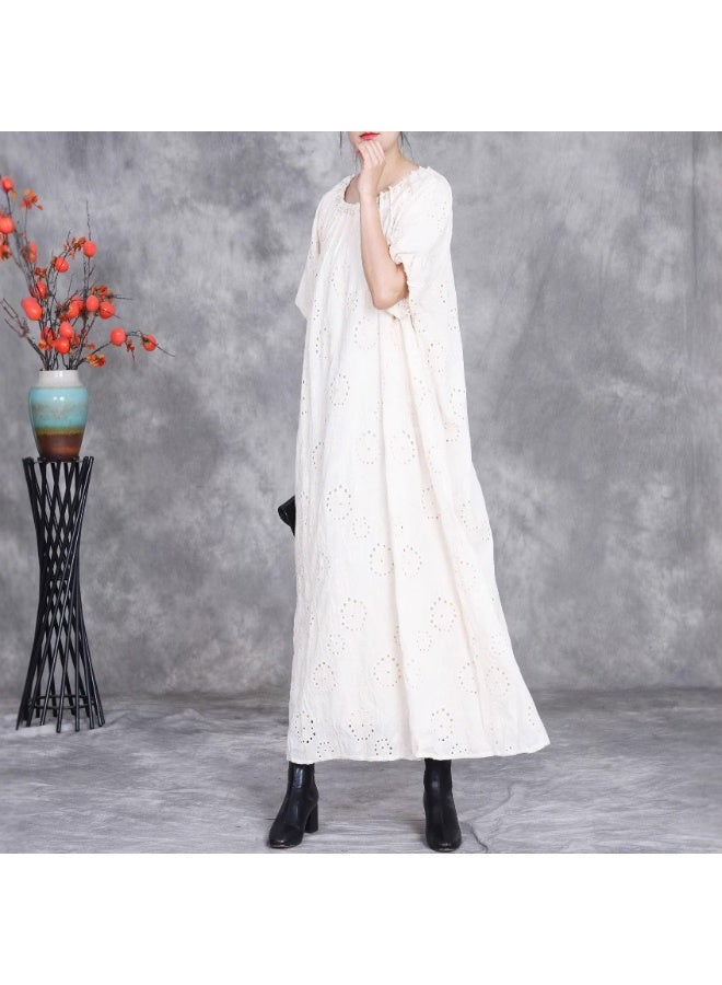 Loquat Elegant Embroidered Hollow-Out Dress - Image 3
