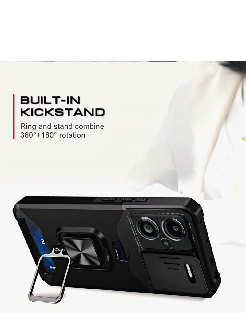 ELLAGECASE Impact-Resistant Case with Card Slot, Stand & Solid Camera Protection for Xiaomi Redmi Note 13 Pro Plus 5G – Includes Hidden Metal Plate  - Image 4
