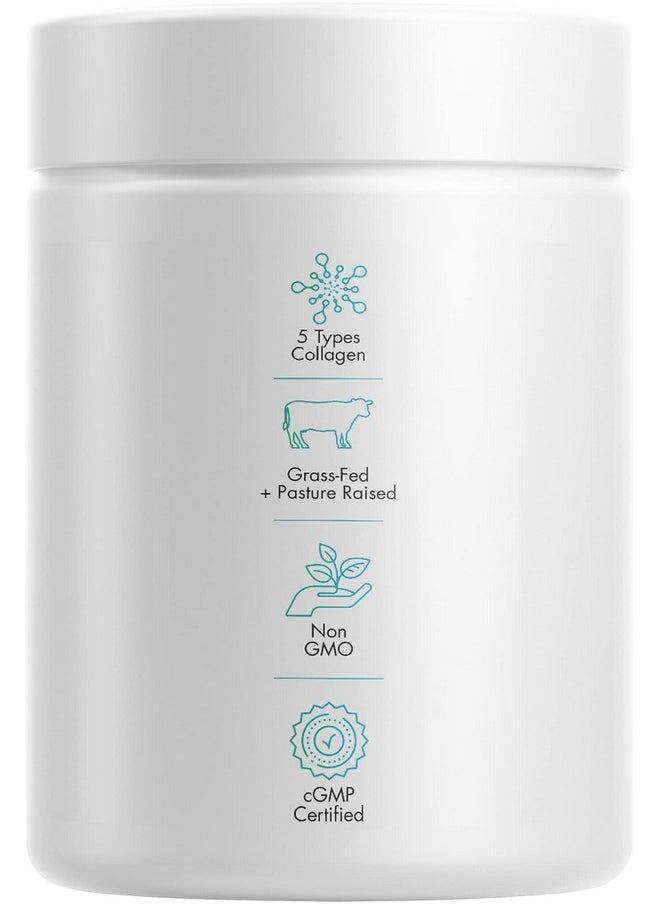 Codeage Multi Collagen + Gut Blend Supplement Digestive Probiotics Dgl Licorice Aloe Vera Organic Peppermint Leaf Hydrolyzed Collagen Pills Type 1 2 3 5 & 10 Nongmo 90 Capsules  - Image 4