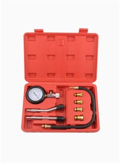 8 Piece Gasoline Engine Cylinder Compression Tester Kit Automotive Tool Gauges