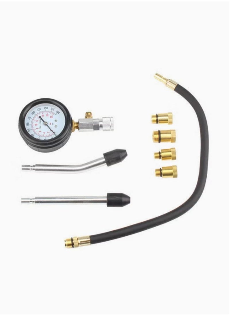 Generic - 8 Piece Gasoline Engine Cylinder Compression Tester Kit Automotive Tool Gauges - Image 1