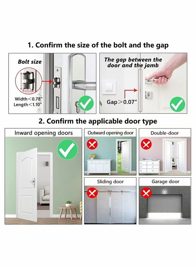 YJ Portable Door Lock, Travel Door Locker Latch Traveling Extra Locks - Image 4